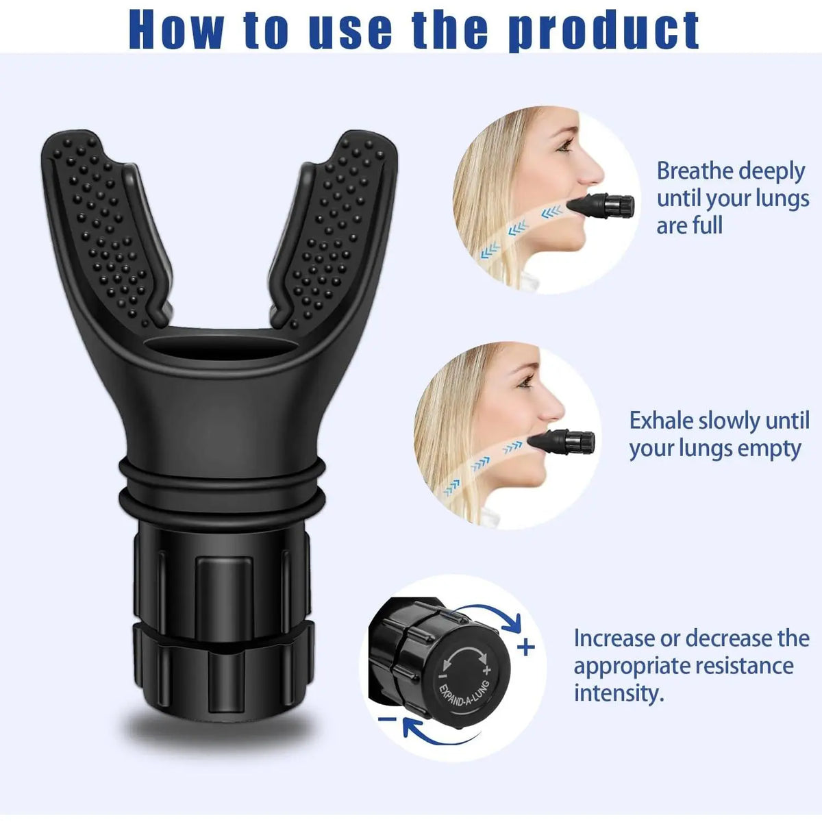 Running Breathing Trainer Device 2 PCS Lung Breathing Trainer Adjustable Resistance Exercise Trainer for Fitness Training Portable & Safe ABS Silicone Mini Breathing Training Equipment