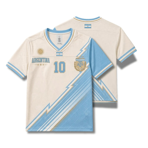 Custom Argentina Soccer Crop Top Jersey, Personalized Argentina Jersey Crop Tee, Game Day Shirt, Football Fan