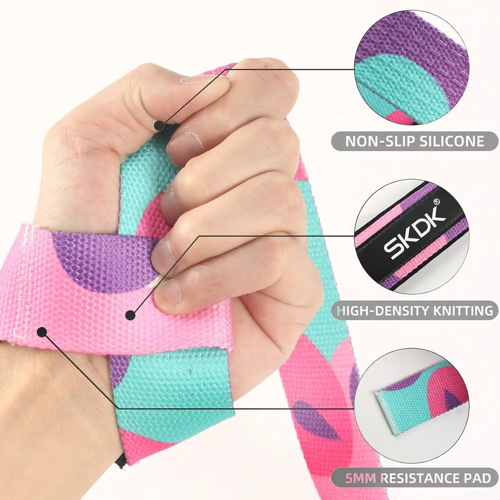 Non-Slip Silicone Weightlifting Deadlift Straps with Wrist Guards, Ideal for Gym Workouts, Strength Training Accessories, Fitness Exercise Accessories for Men & Women, Fitness Bands