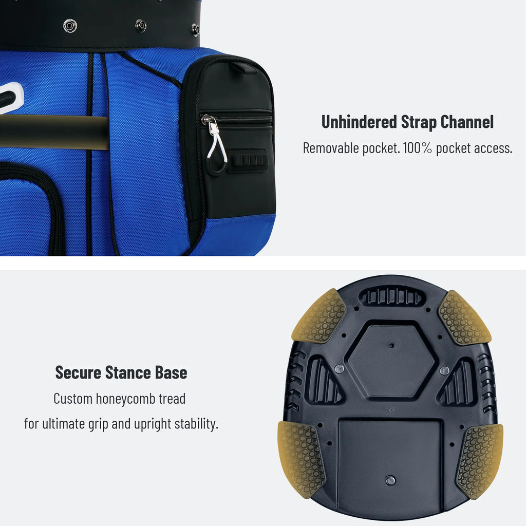 Unihimal Hive Vault 14-Way Golf Cart Bag for Adults, Premium Full-Length Bag with Magnetic Leather Pocket, Handles and Rain Cover – Father'S Day Gift