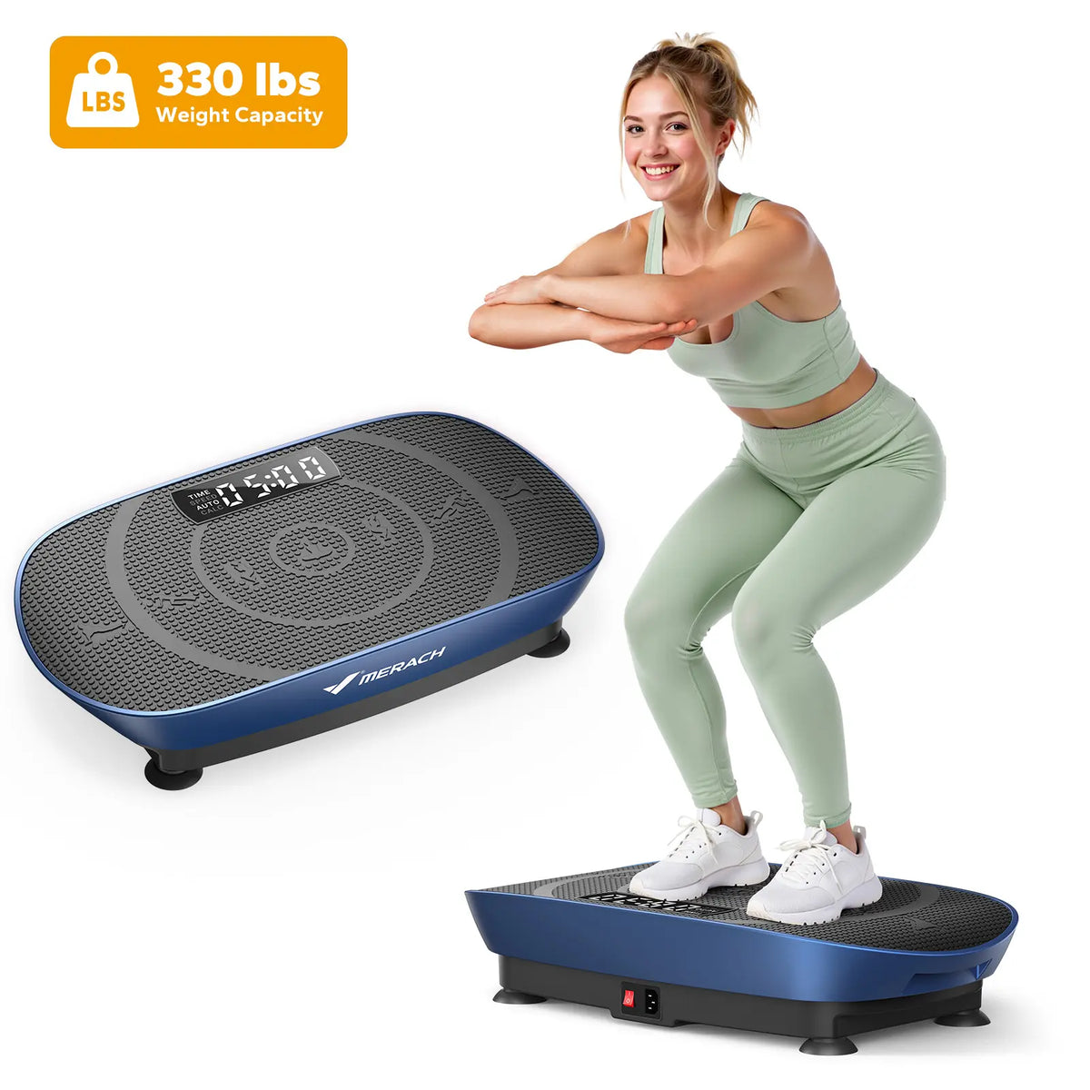 Merach Slim Vibration Plate Exercise Machine Lymphatic Drainage Fitness Vibration Plate Compact Design Fitness Home Gym Equipment Whole Body Workout Vibrations Summervibes