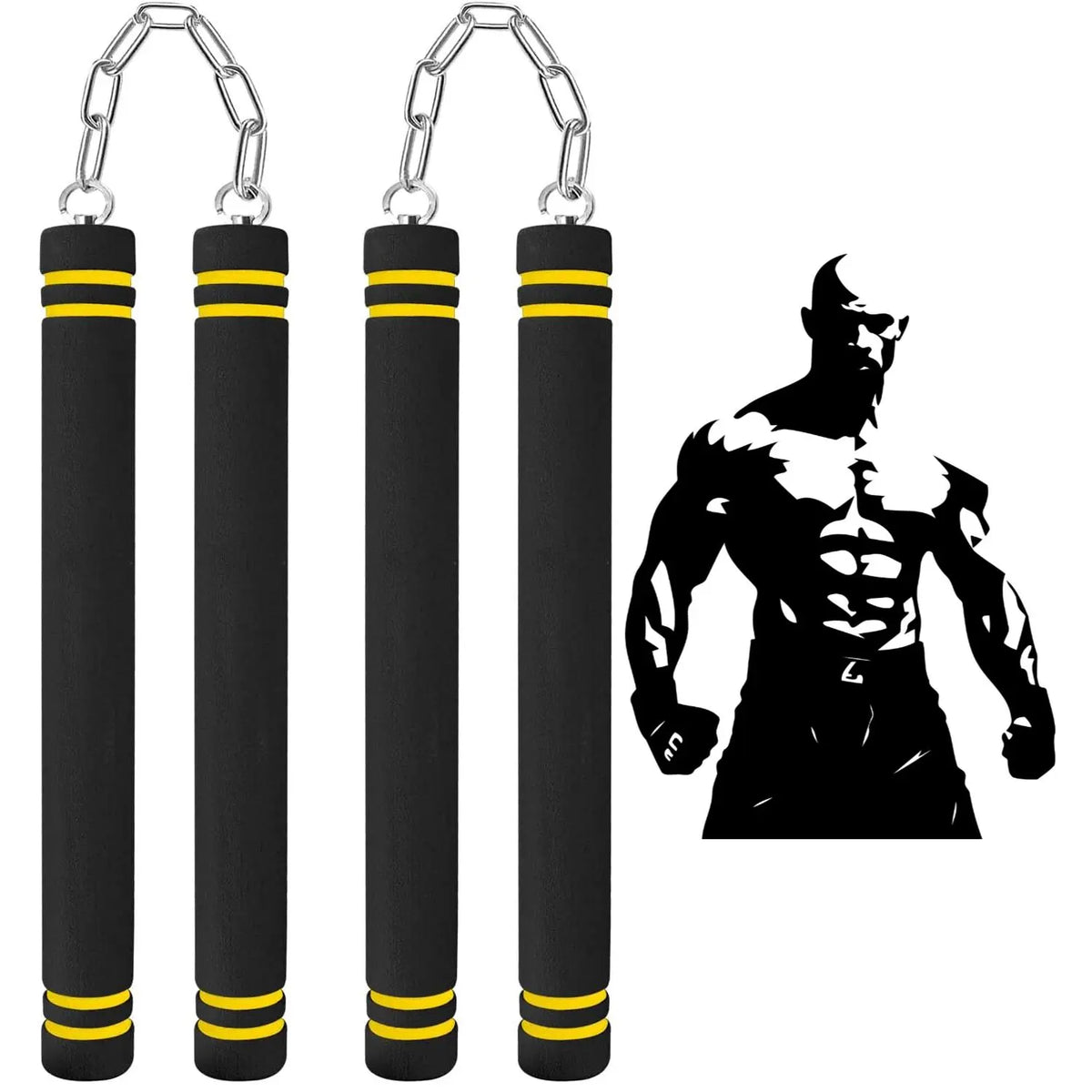 🥋 Foam Rubber Safe Training Nunchucks | Steel Chain & Bearing System Design, Martial Arts Taekwondo Gear for Kids, Beginners & Adult Practitioners ✨