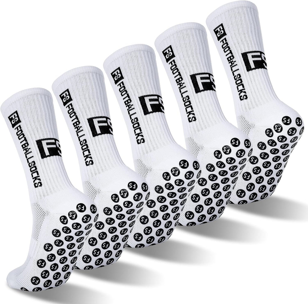 5 Pairs of Non-Slip Soccer Socks, Size 39–46 – Sports Socks for Men and Women, Ideal for Soccer, Basketball, and Running