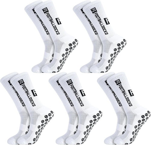 5 Pairs of Non-Slip Soccer Socks, Size 39–46 – Sports Socks for Men and Women, Ideal for Soccer, Basketball, and Running