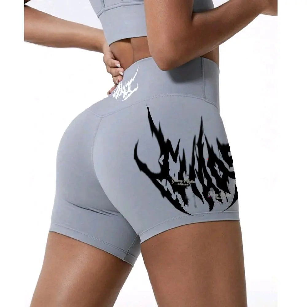 Ghost Face Women High Waist Yoga Gym Shorts