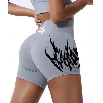 Ghost Face Women High Waist Yoga Gym Shorts