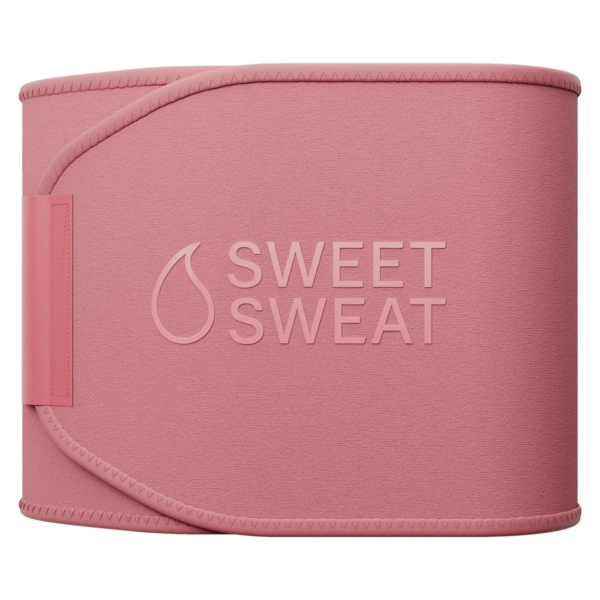 Sweet Sweat Ab Trainer for Women and Men - Sweat Band Waist Trainer Belt for High Intensity Training and Gym Workouts, 5 Adjustable Sizes - Black/Pink