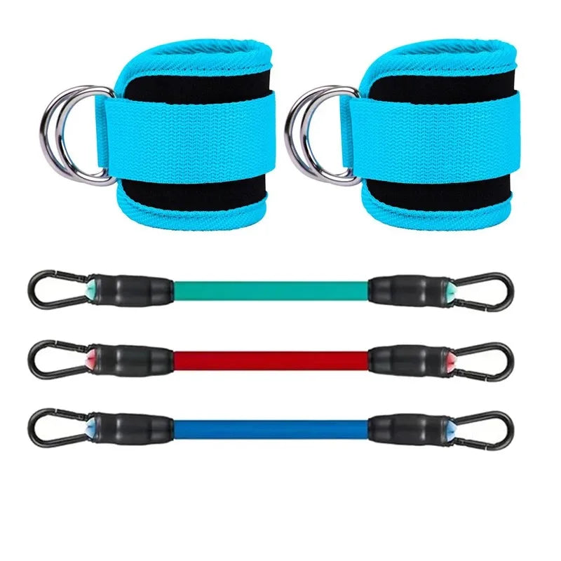 Ankle Straps Resistance Bands Set Fitness Workout Exercise Equipment Ankle Weight Yoga Elastic Fitness Band for Gym Man Woman