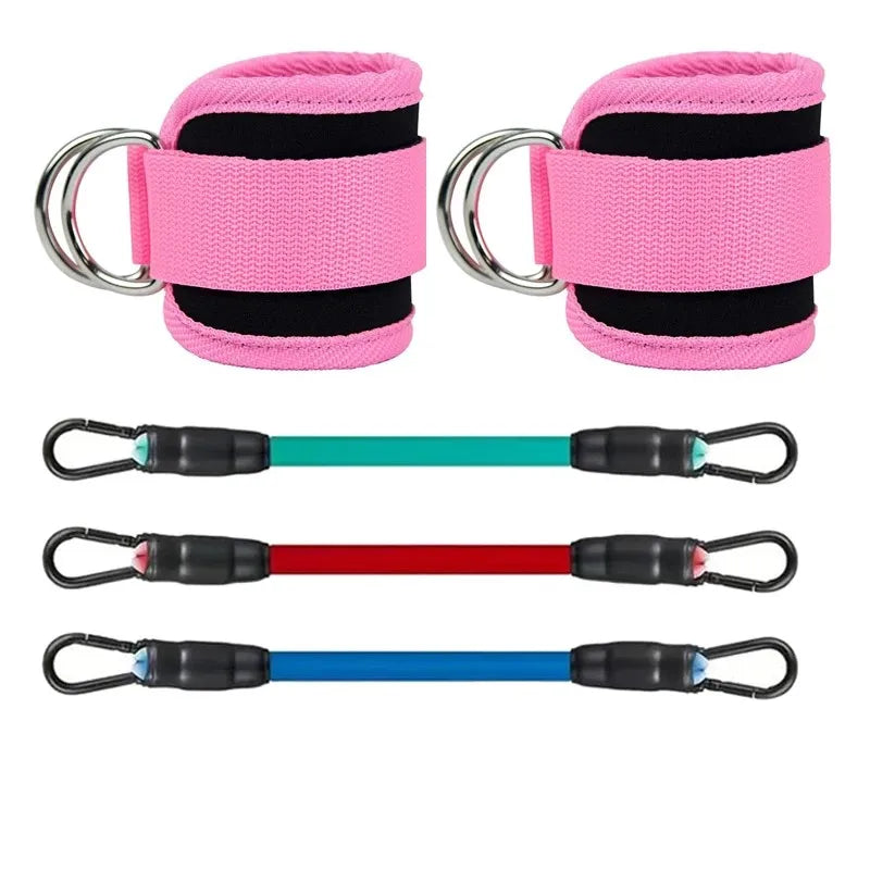 Ankle Straps Resistance Bands Set Fitness Workout Exercise Equipment Ankle Weight Yoga Elastic Fitness Band for Gym Man Woman