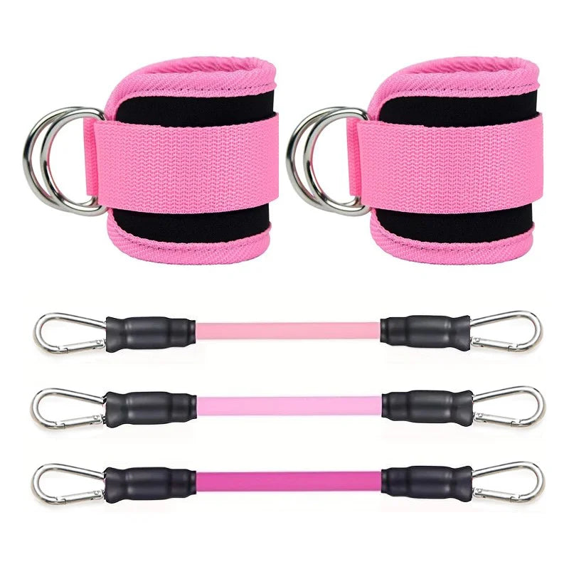 Ankle Straps Resistance Bands Set Fitness Workout Exercise Equipment Ankle Weight Yoga Elastic Fitness Band for Gym Man Woman