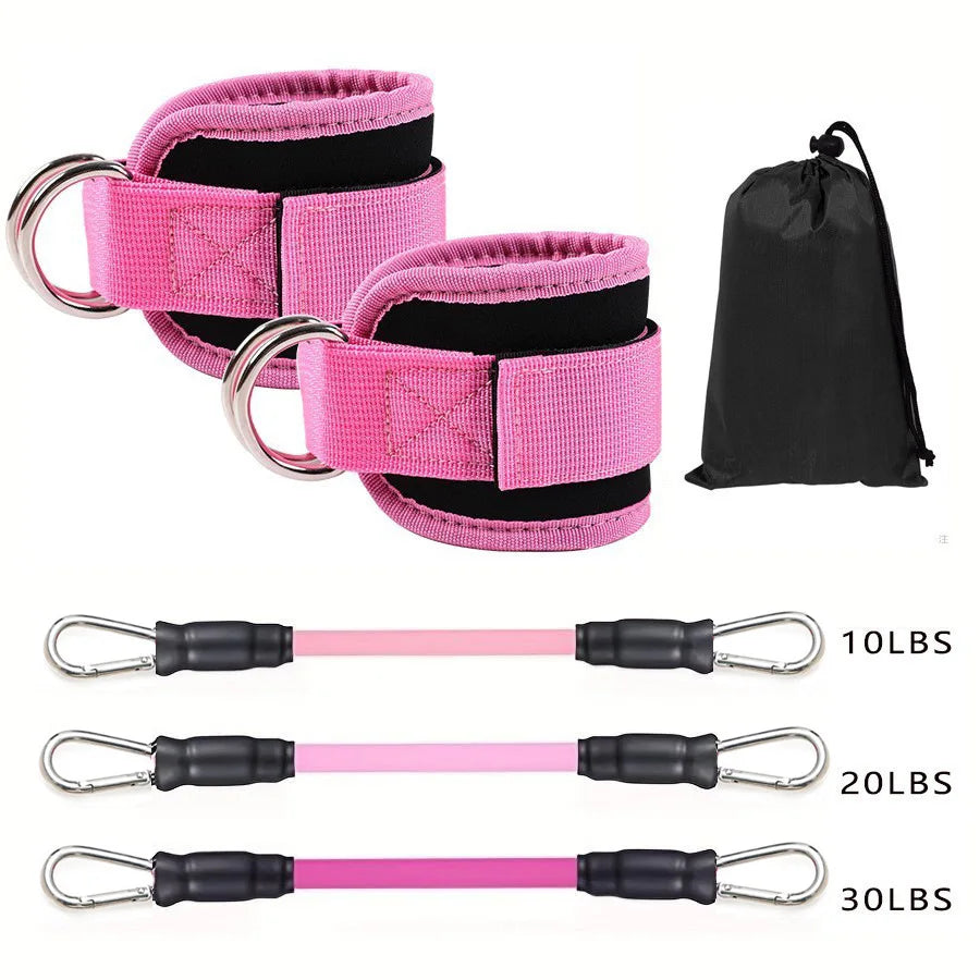 Ankle Straps Resistance Bands Set Fitness Workout Exercise Equipment Ankle Weight Yoga Elastic Fitness Band for Gym Man Woman