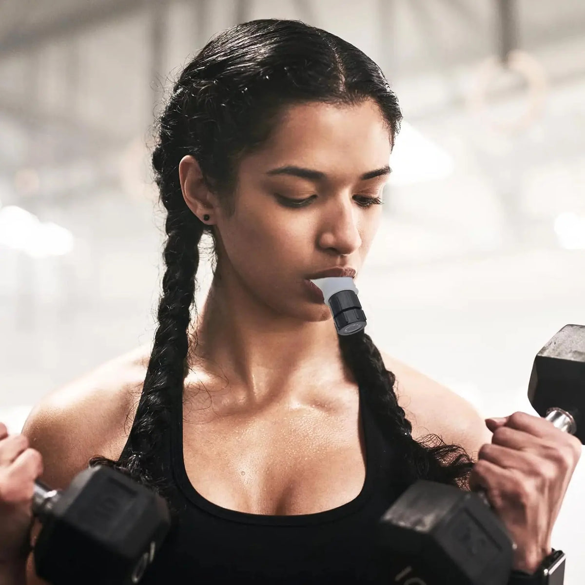 Running Breathing Trainer Device 2 PCS Lung Breathing Trainer Adjustable Resistance Exercise Trainer for Fitness Training Portable & Safe ABS Silicone Mini Breathing Training Equipment