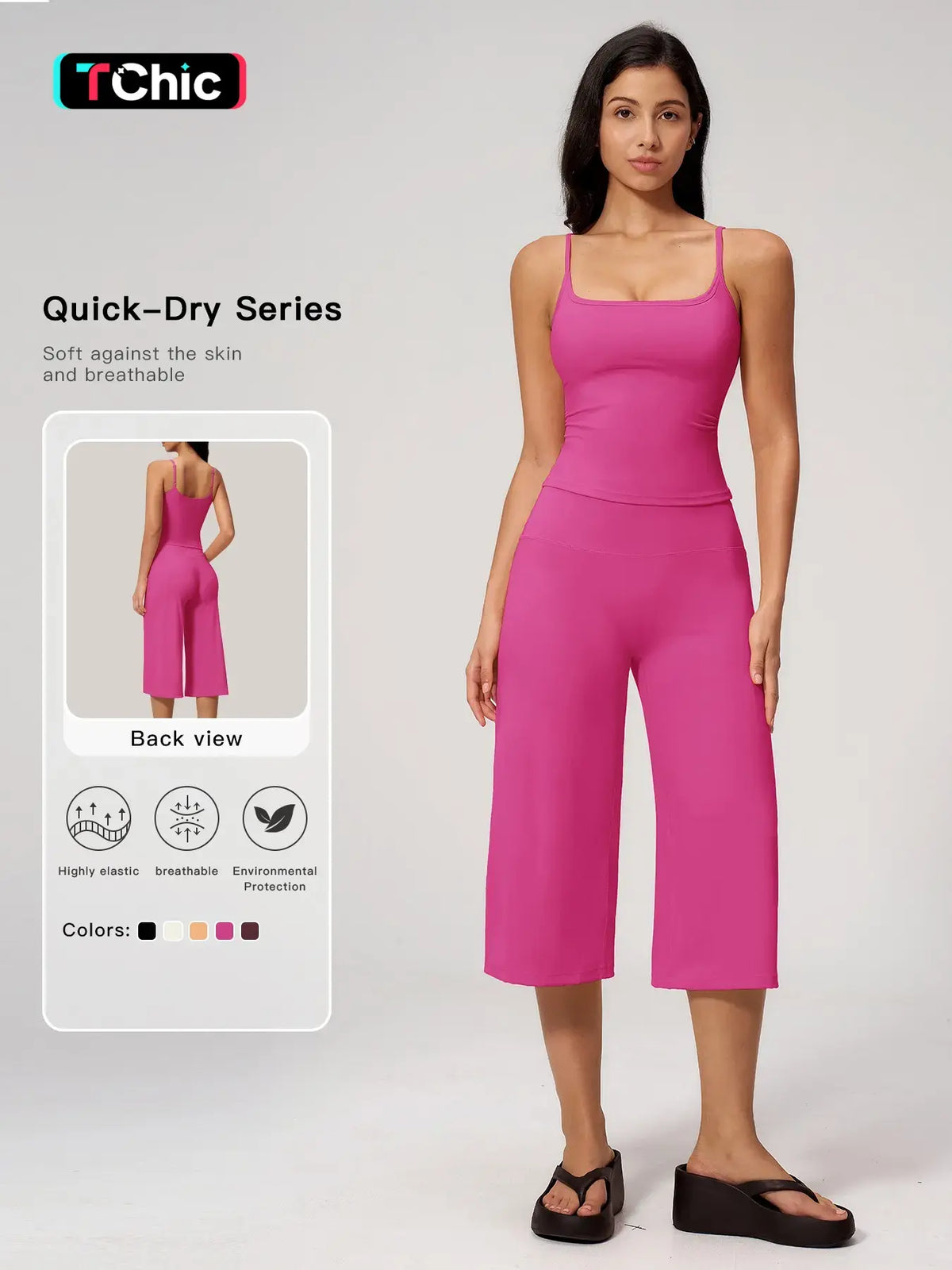 New Yoga Tank Top High Waist Quick-Dry Casual Mid-Length Pants Running Outdoor Athletic Sportswear Yoga Set for Women, Comfortable and Stylish Activewear