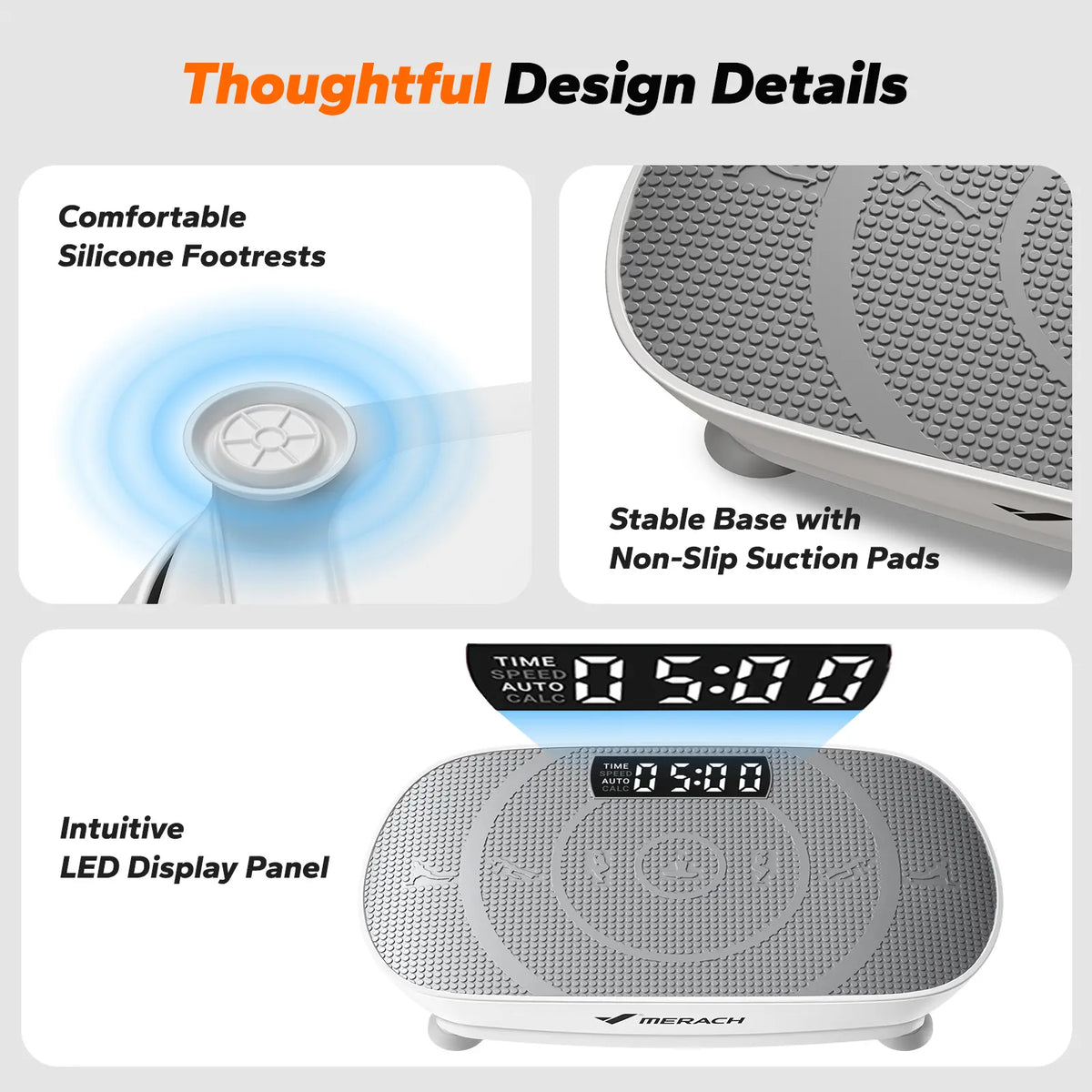 Merach Slim Vibration Plate Exercise Machine Lymphatic Drainage Fitness Vibration Plate Compact Design Fitness Home Gym Equipment Whole Body Workout Vibrations Summervibes