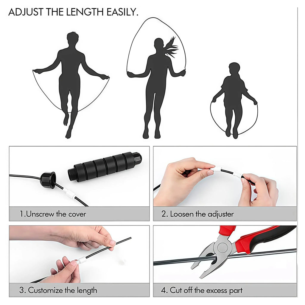 LINGPENG Skipping Rope with Ball Bearings, Rapid Jump Rope for Aerobic Exercise and Speed Training, Jump Training Accessories, Home and Gym Workout Fitness Equipment #GLOBAL PICKS