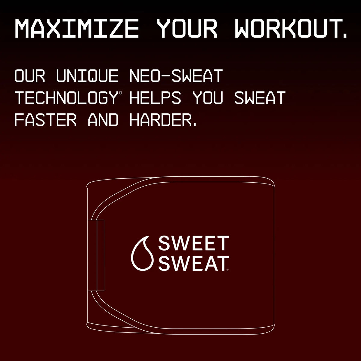 Sweet Sweat Ab Trainer for Women and Men - Sweat Band Waist Trainer Belt for High Intensity Training and Gym Workouts, 5 Adjustable Sizes - Black/Pink