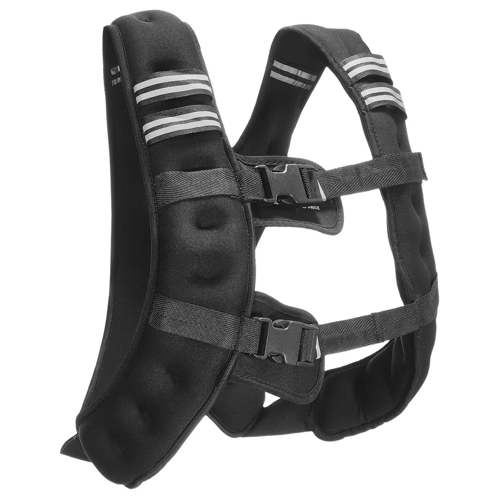 【Dealsforyoudays】Vevor Weighted Vest, 12 Lbs Weight Vest with Reflective Stripe, Adjustable Buckle Body Weight Vest for Men Women, Workout Equipment for Strength Training, Running, Jogging, Fitness, and Weight Loss