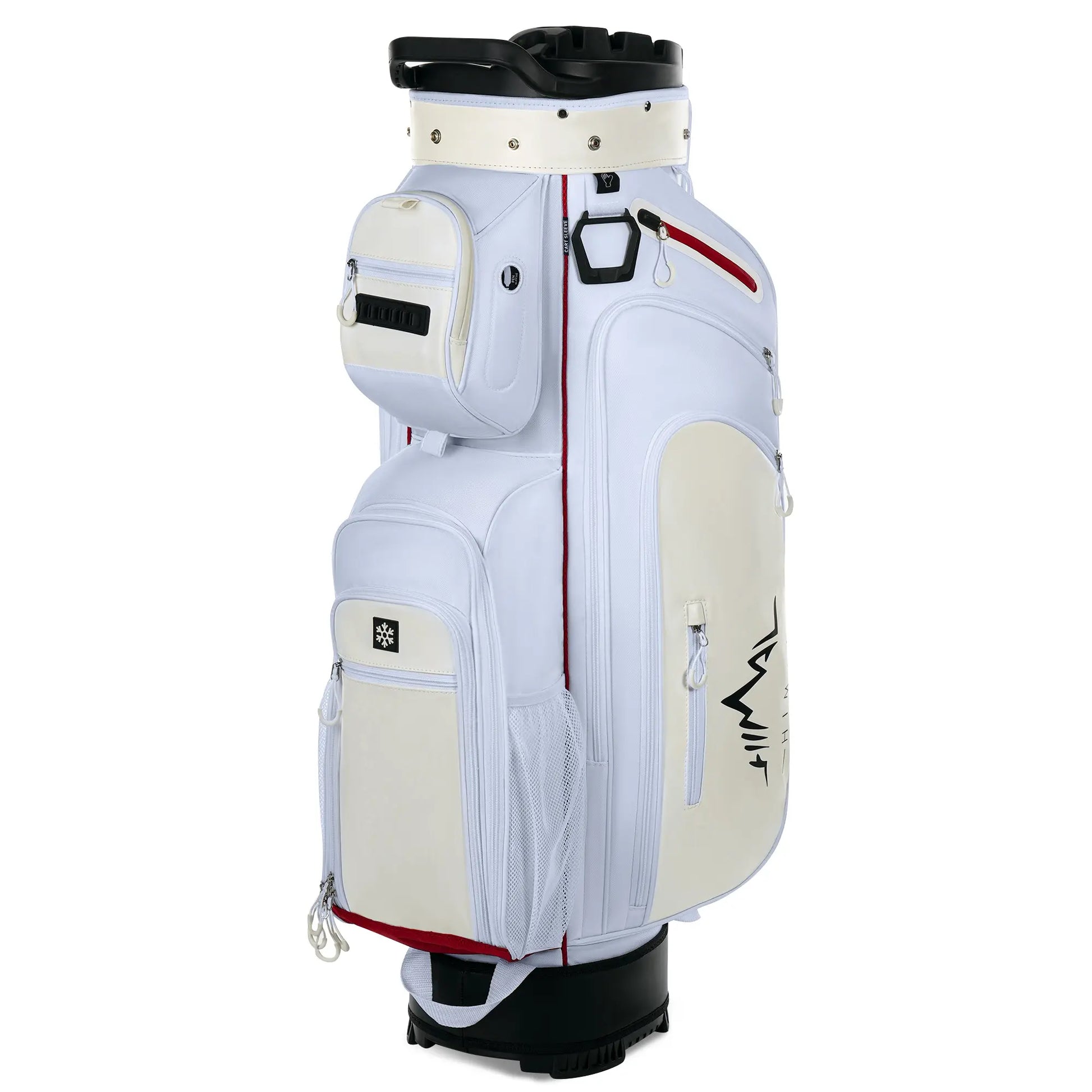 Unihimal Hive Vault 14-Way Golf Cart Bag for Adults, Premium Full-Length Bag with Magnetic Leather Pocket, Handles and Rain Cover – Father'S Day Gift